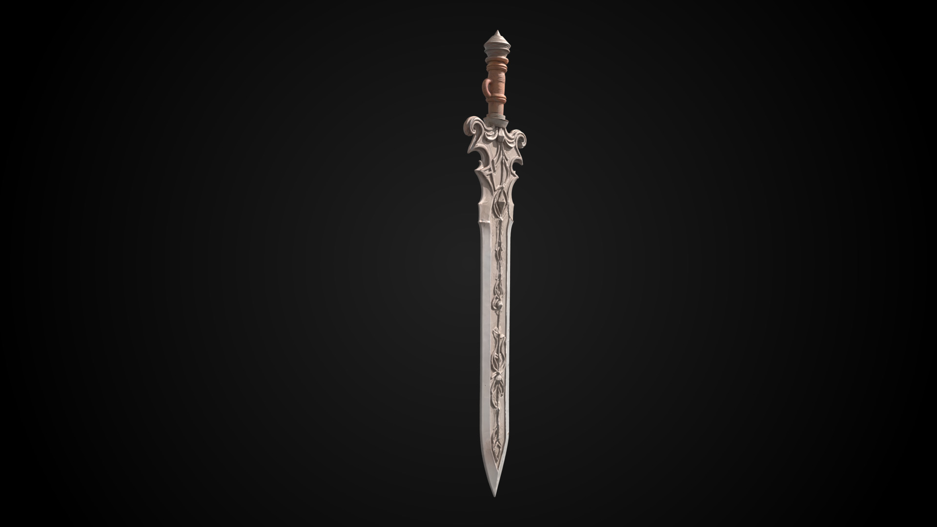Stylized Sword - Crusader Blade Lionbrand - Game Ready 3D model_8