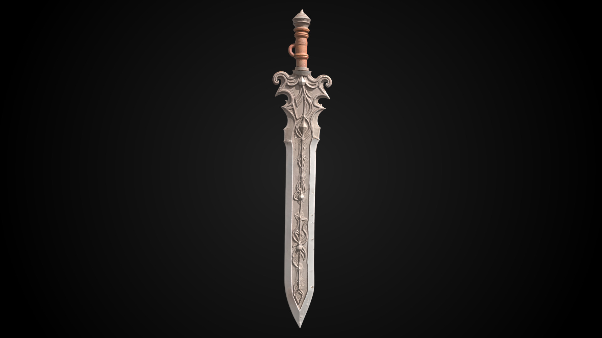 Stylized Sword - Crusader Blade Lionbrand - Game Ready 3D model_6