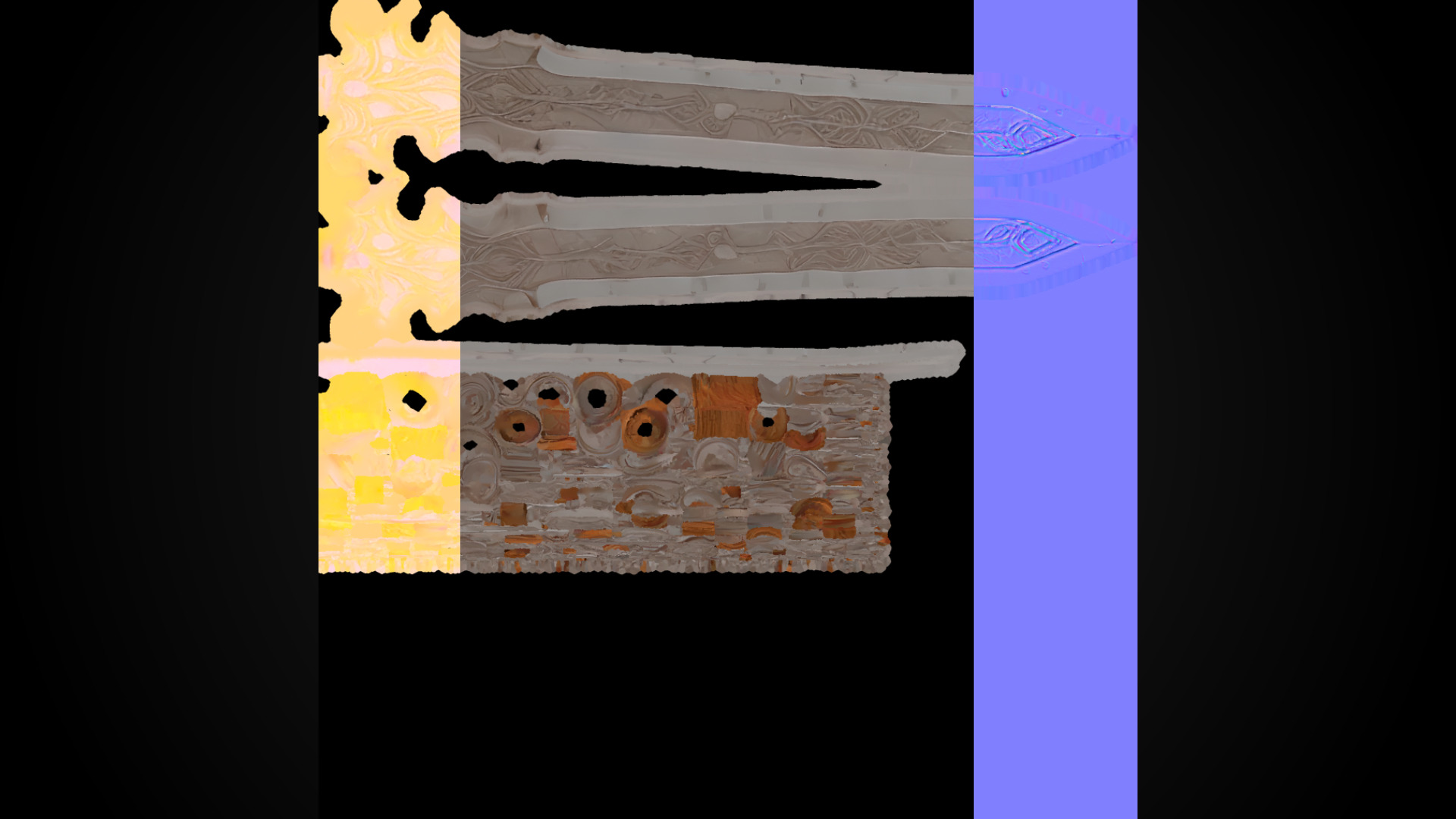 Stylized Sword - Crusader Blade Lionbrand - Game Ready 3D model_13