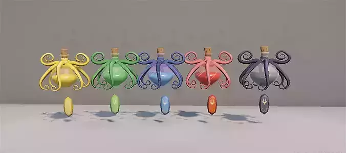 Stylized Potion e Rune Pack -  Handpaint Fantasy Game Assets