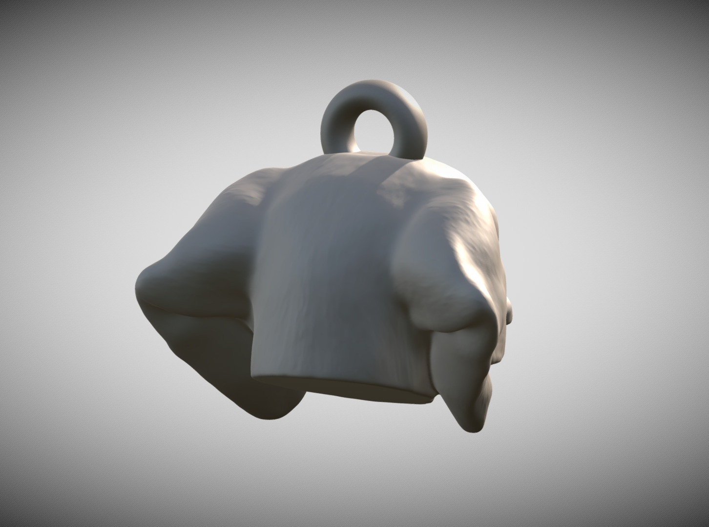 Dachshund dog head key ring for 3D printing 3D print model_5