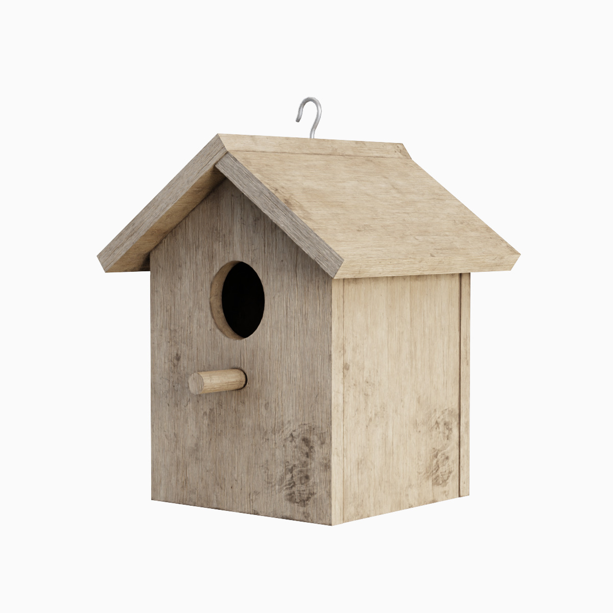 Birdhouse 01  Low-poly 3D model_3