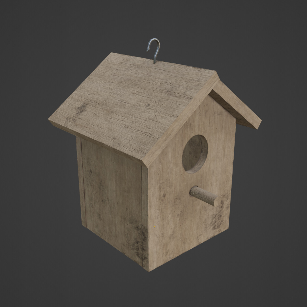 Birdhouse 01  Low-poly 3D model_6