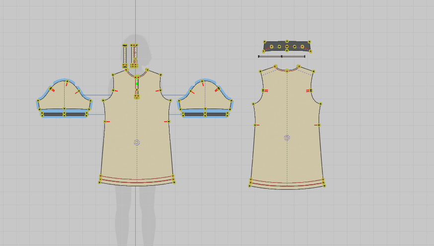Sandstone Polo Dress 3D print model_2