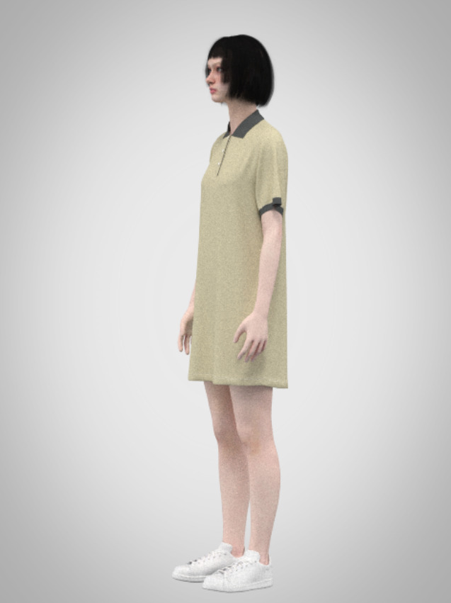 Sandstone Polo Dress 3D print model_3