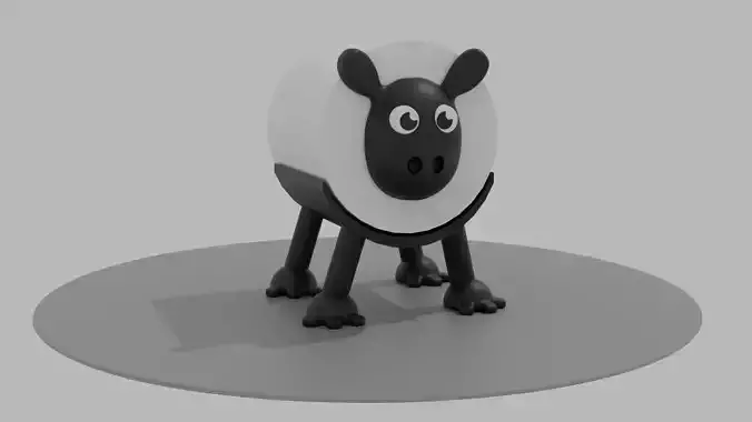 Shaun the Sheep TP Holder 3D print model