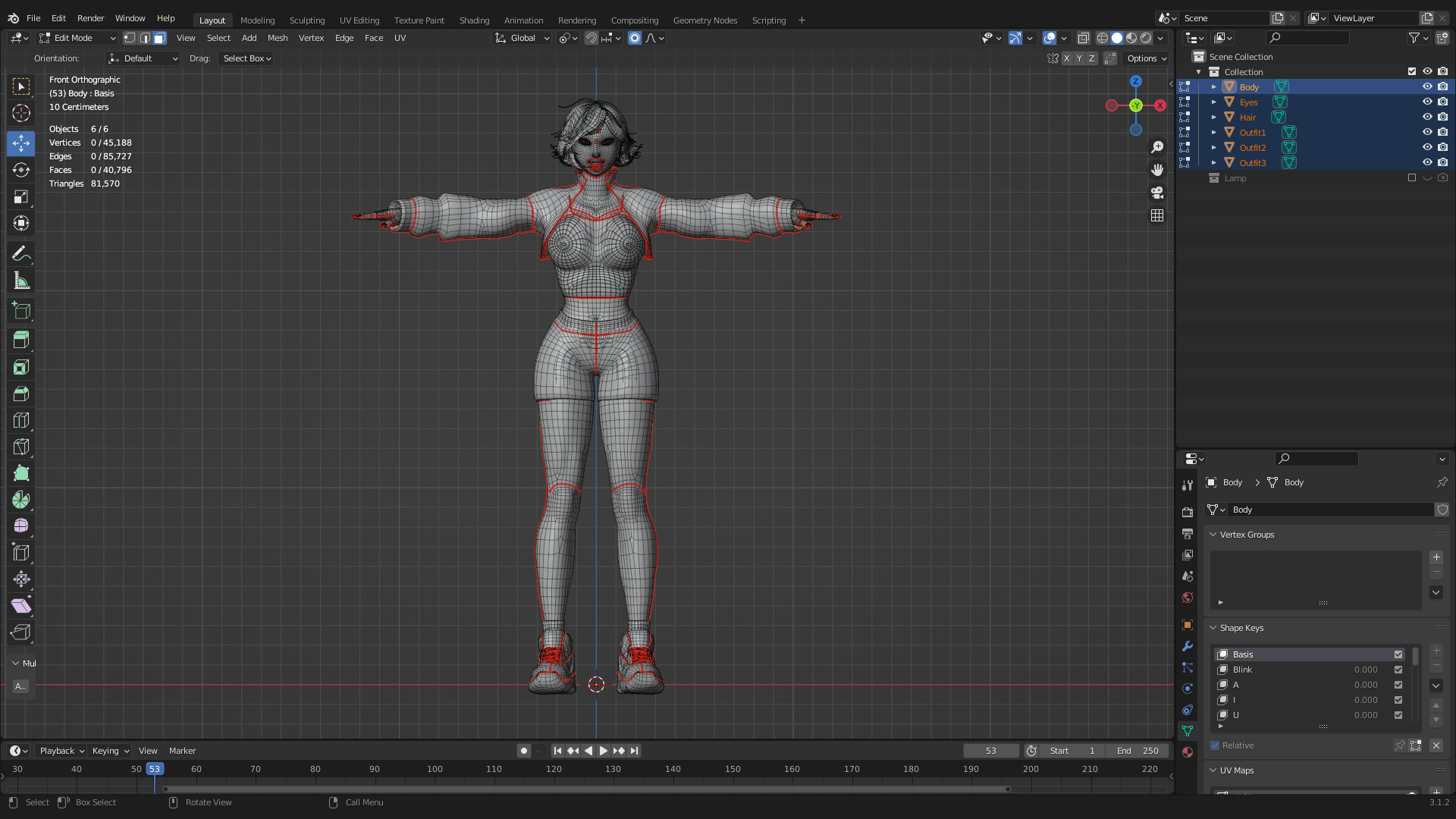 Stylized Female Fighting Character - Liv Low-poly 3D model_19