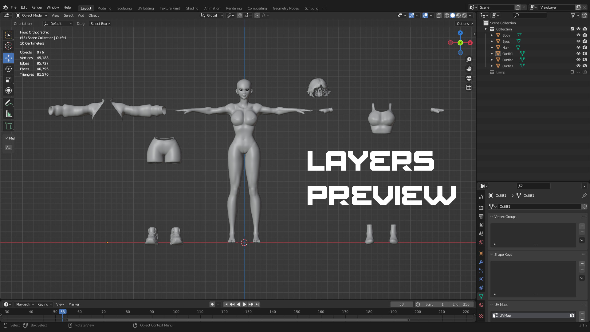 Stylized Female Fighting Character - Liv Low-poly 3D model_20