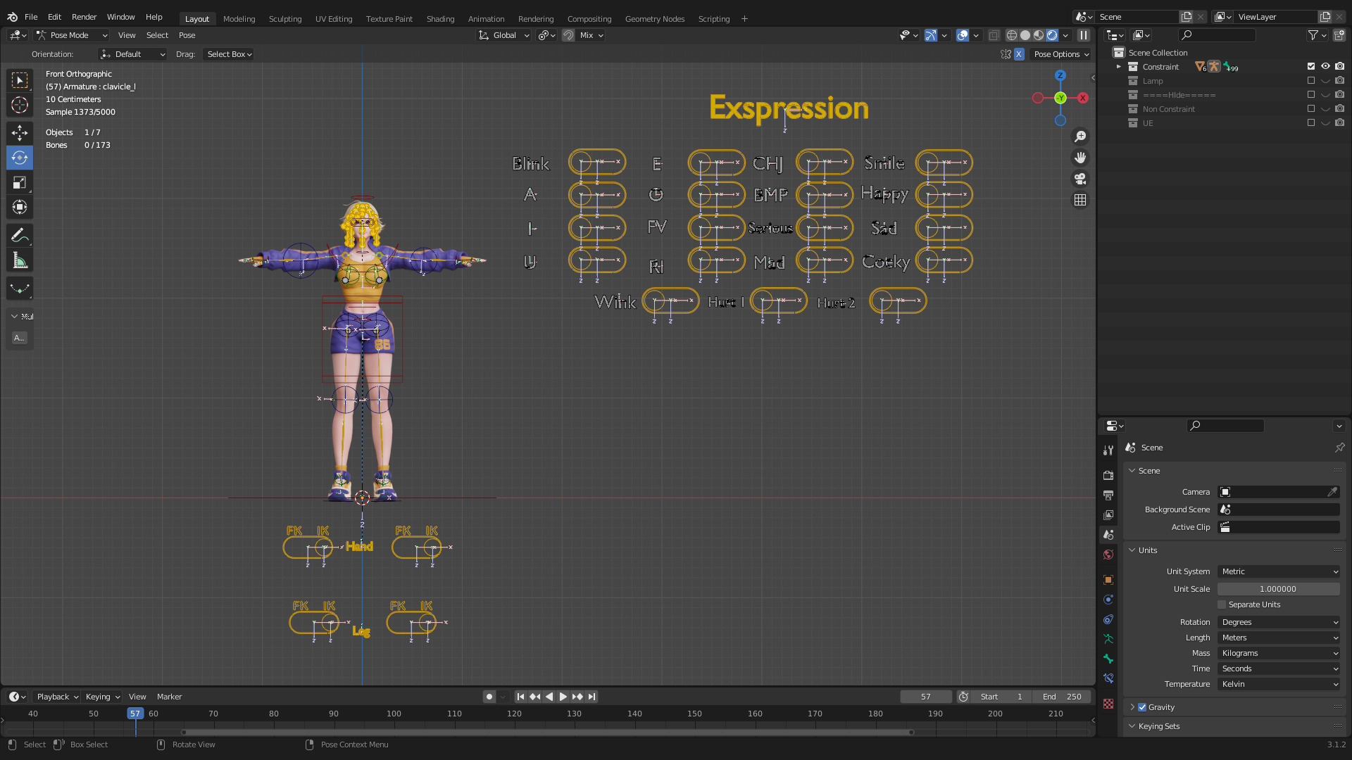 Stylized Female Fighting Character - Liv Low-poly 3D model_25