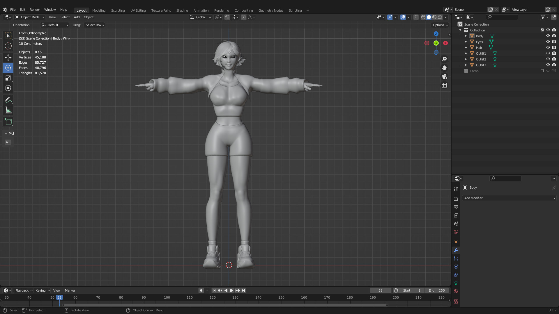 Stylized Female Fighting Character - Liv Low-poly 3D model_18