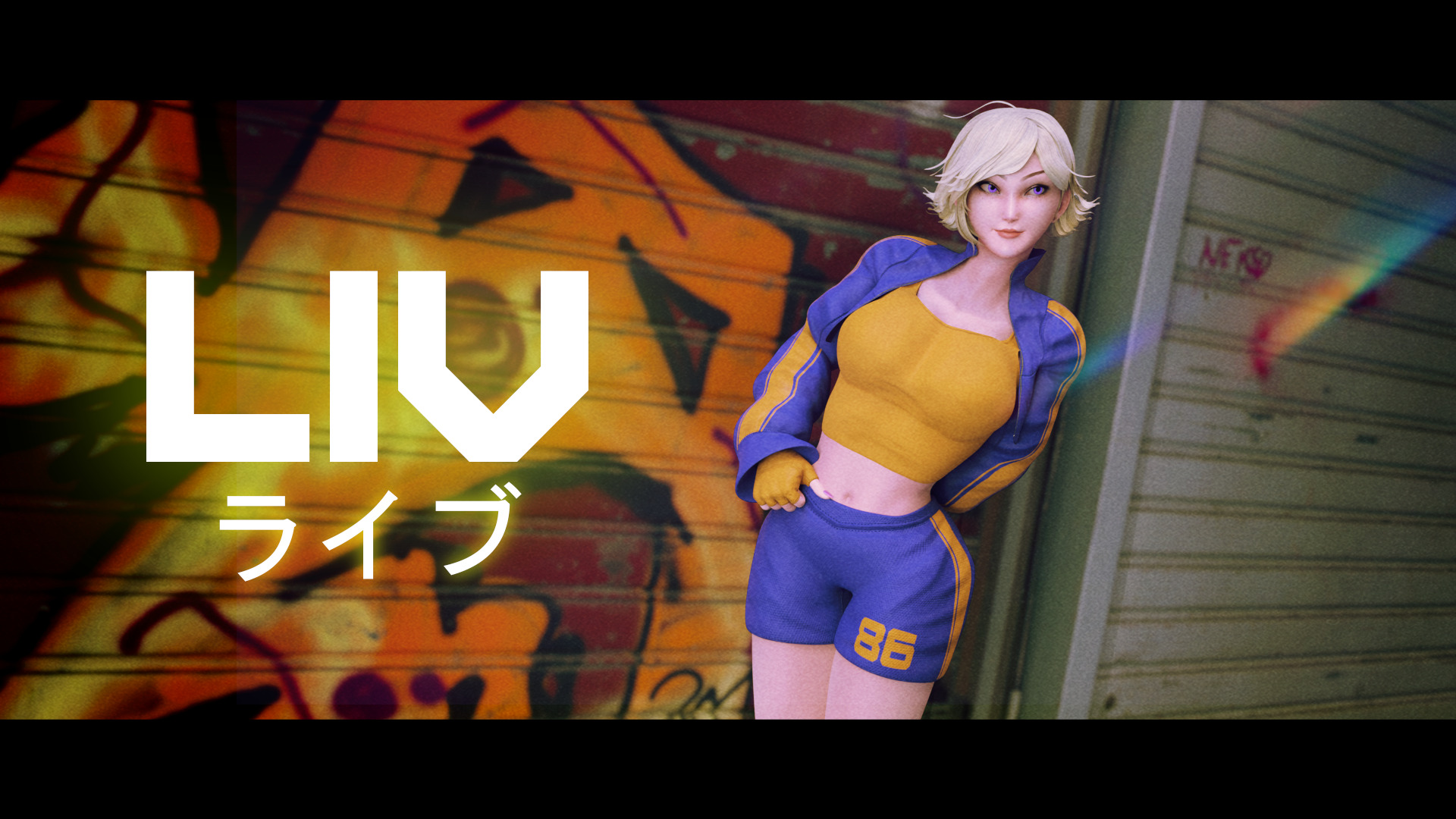 Stylized Female Fighting Character - Liv Low-poly 3D model_4