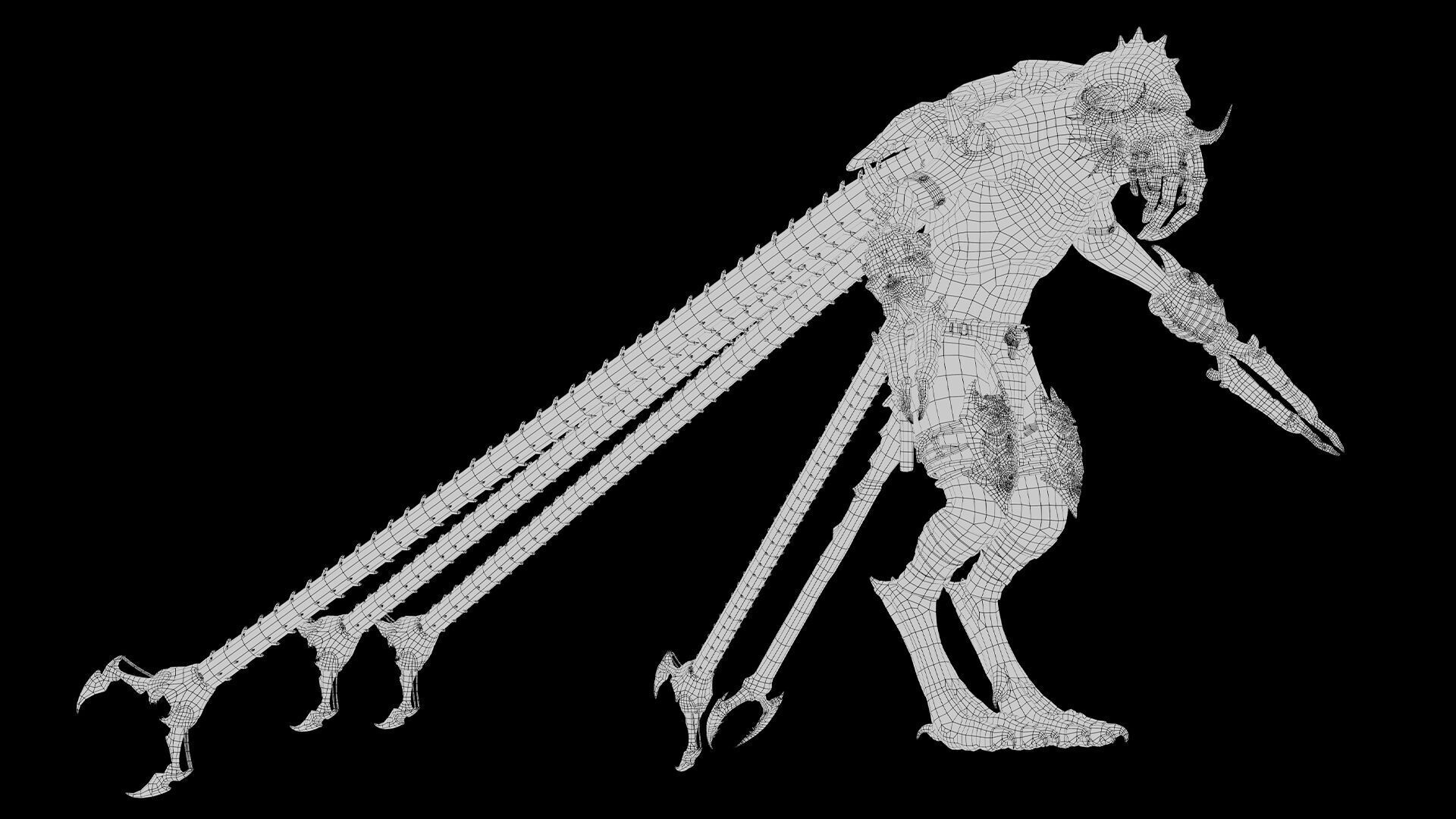 Obsidianclaw Spicky Low-poly 3D model_14