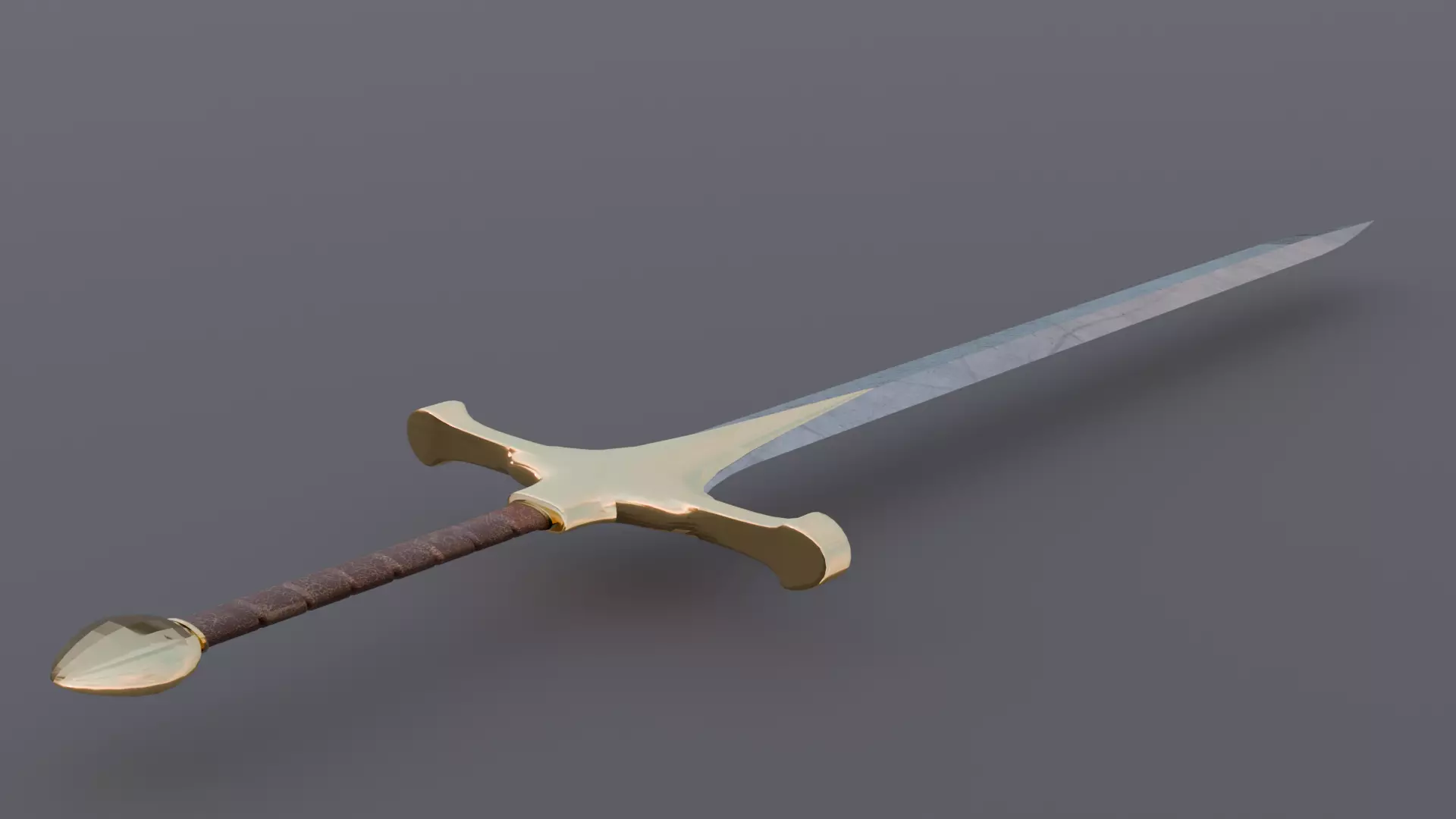 valkryss the blade of silent oaths Low-poly 3D model_0