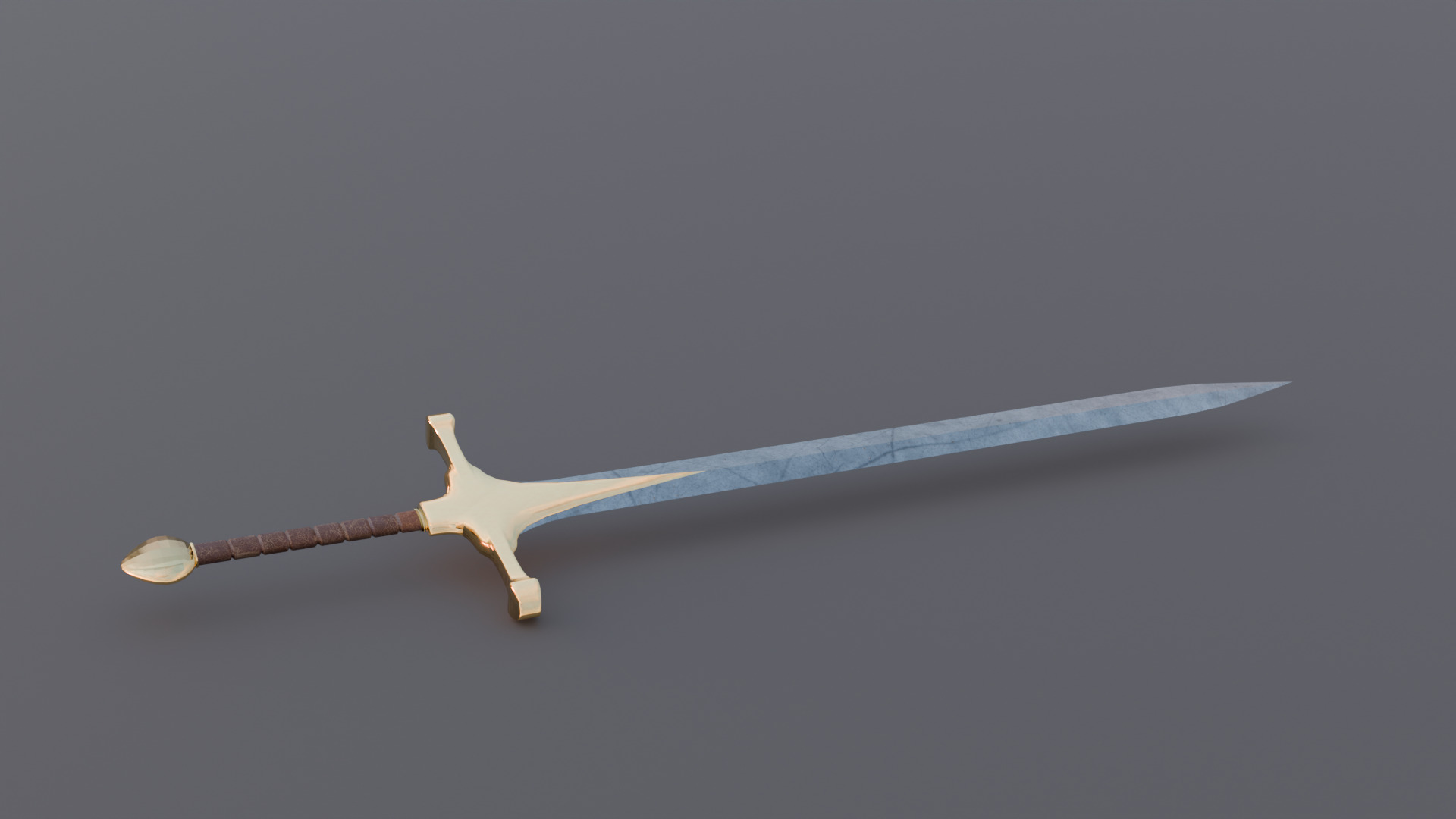valkryss the blade of silent oaths Low-poly 3D model_6