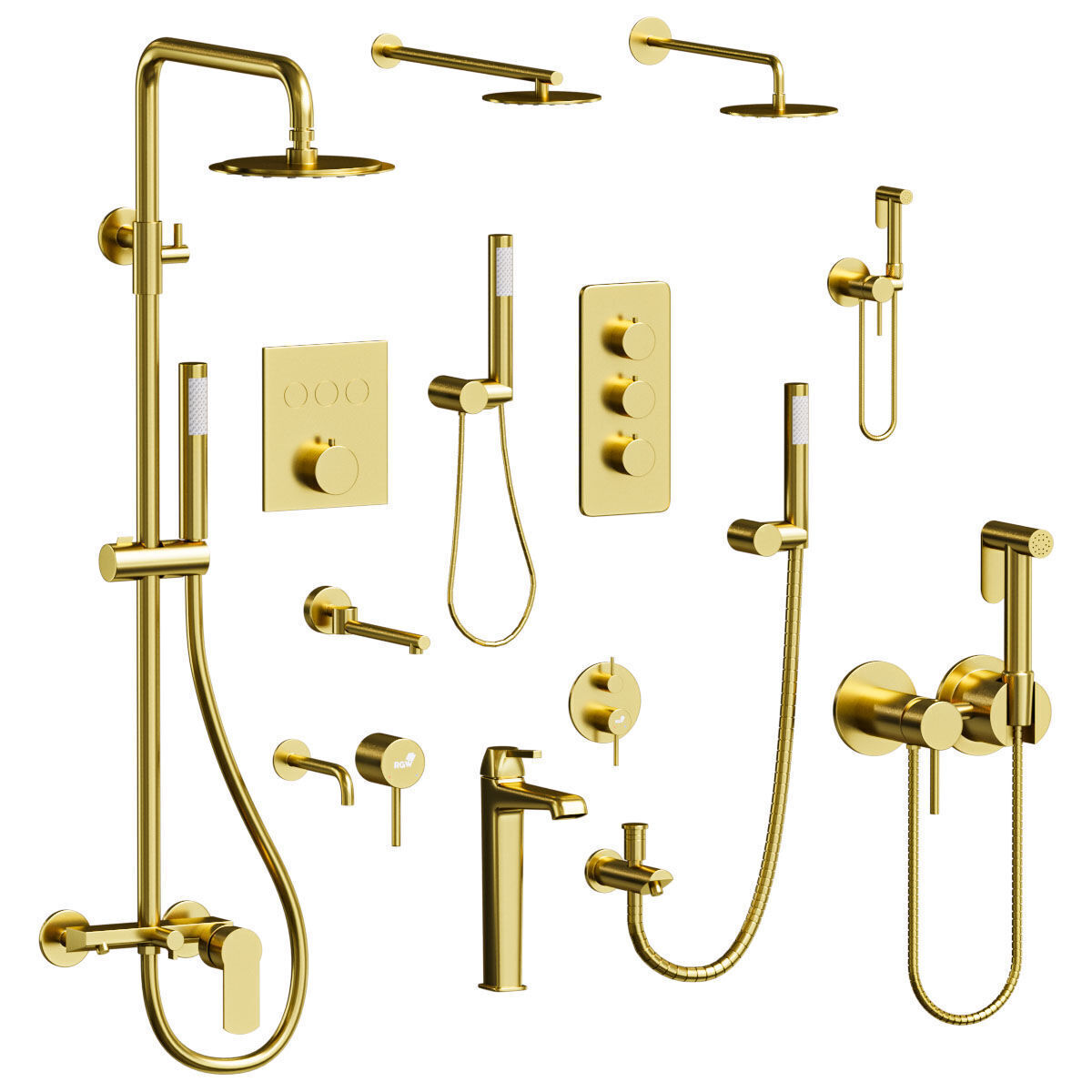 RGW Shower Fauset Set 3D model_1