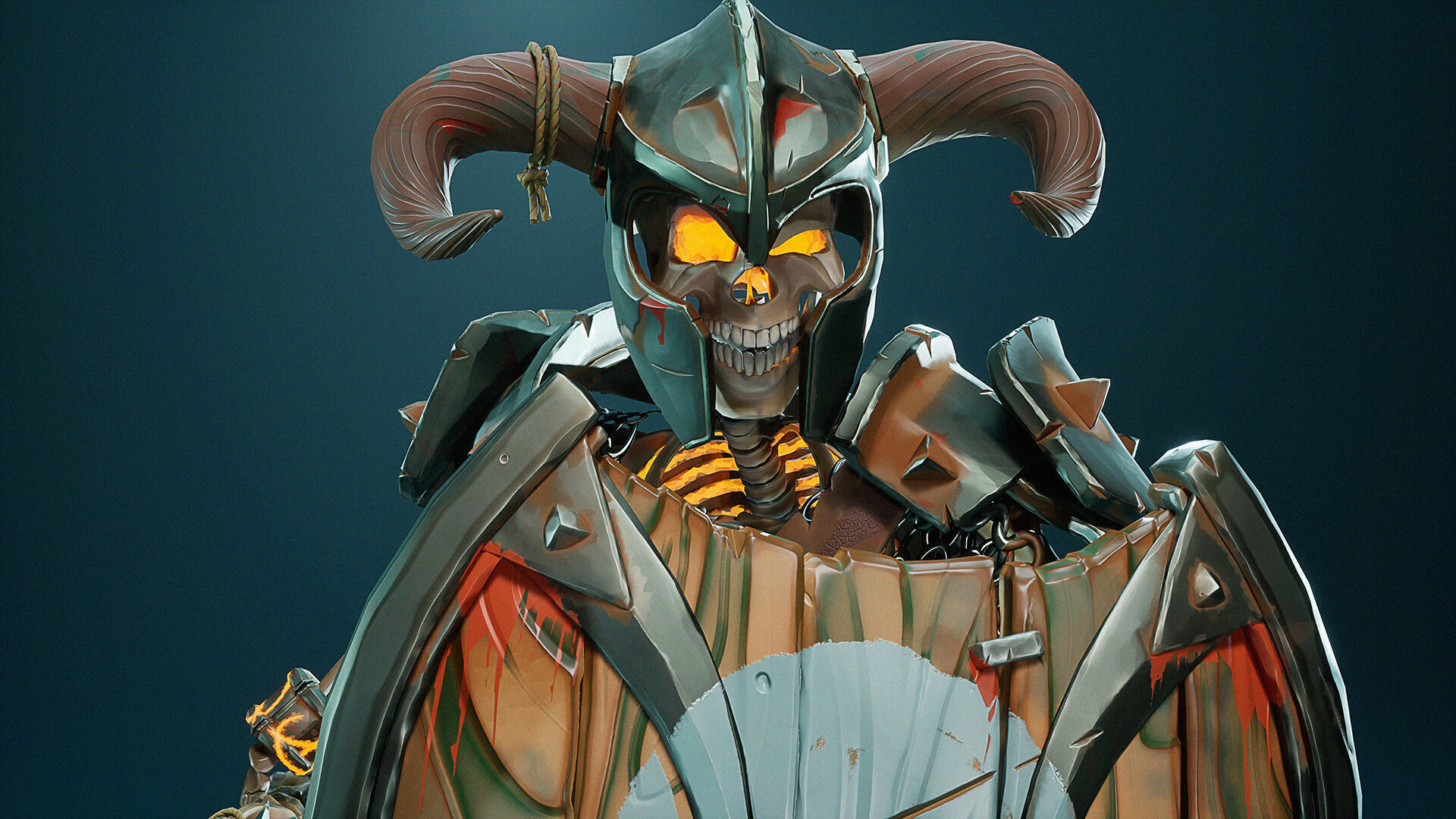 Stylized Skeletons-warrior Pack01 Low-poly 3D model_17