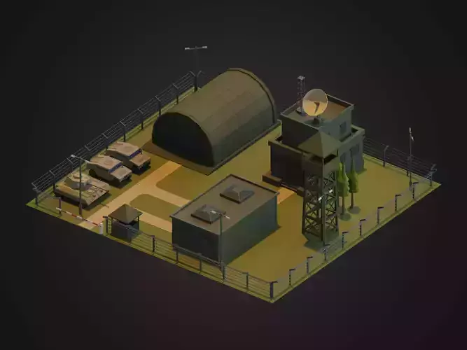 Military Base 3D Model