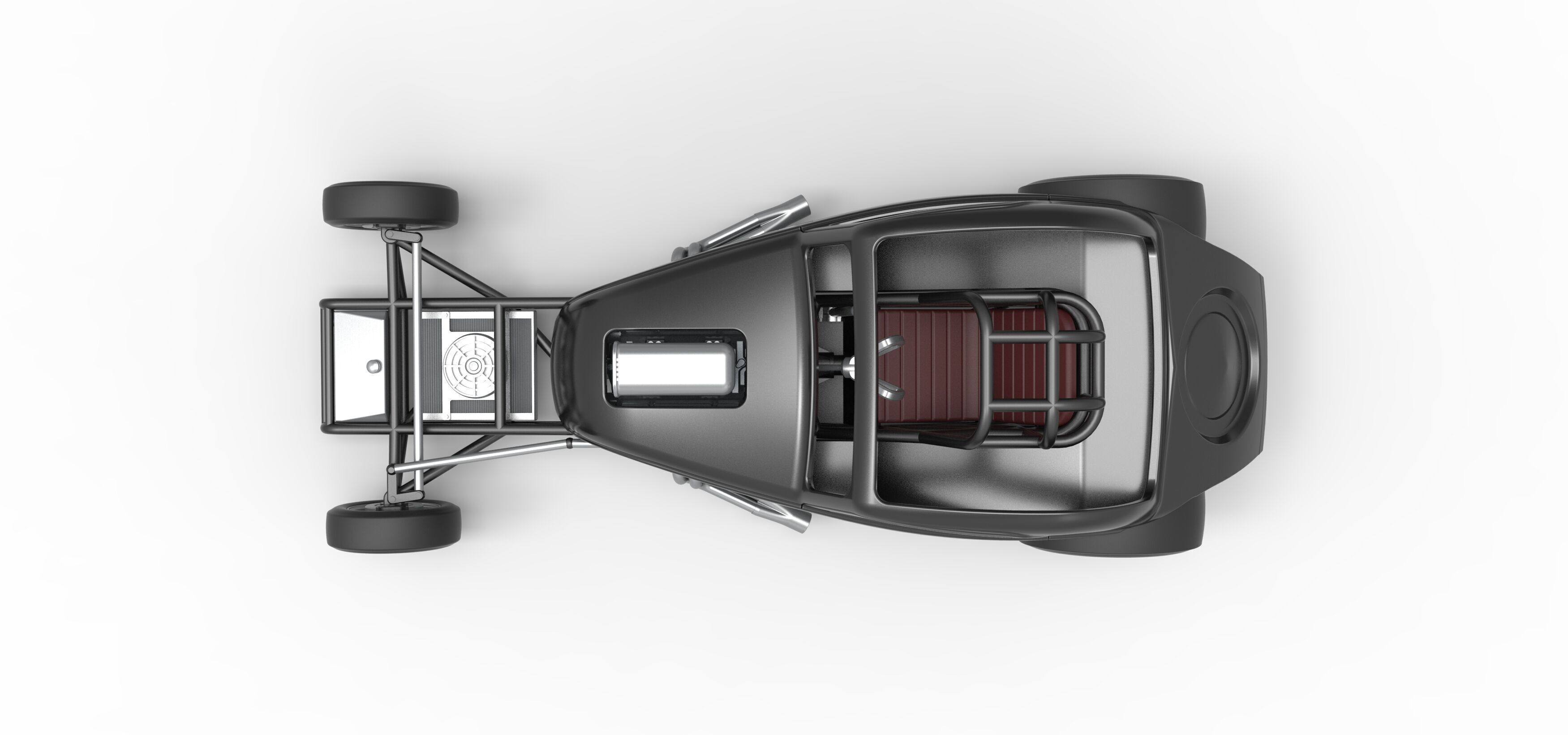 Front engine old school dragster with shell V11 Scale 1 to 25 3D print model_11