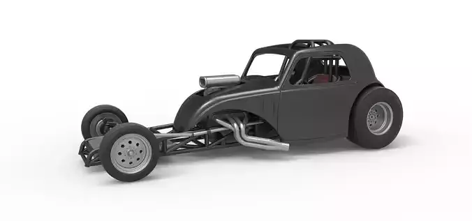 Front engine old school dragster with shell V11 Scale 1 to 25