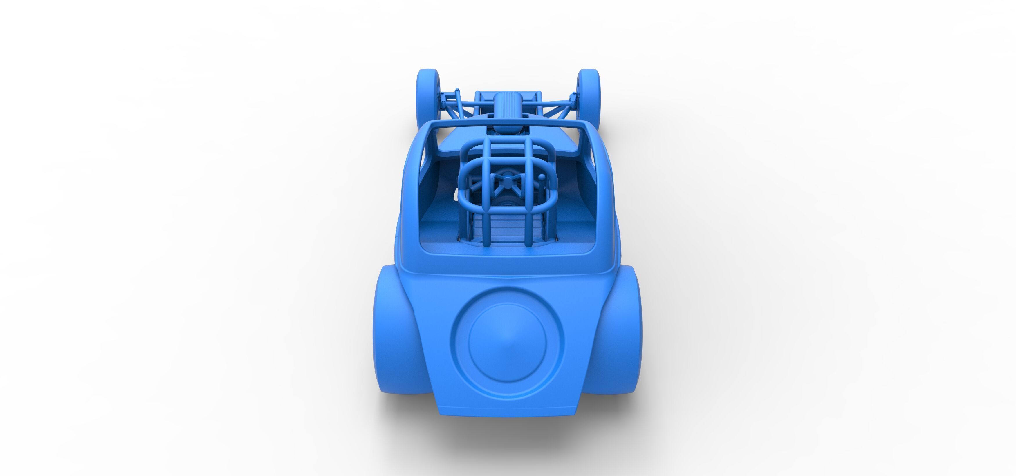 Front engine old school dragster with shell V11 Scale 1 to 25 3D print model_34