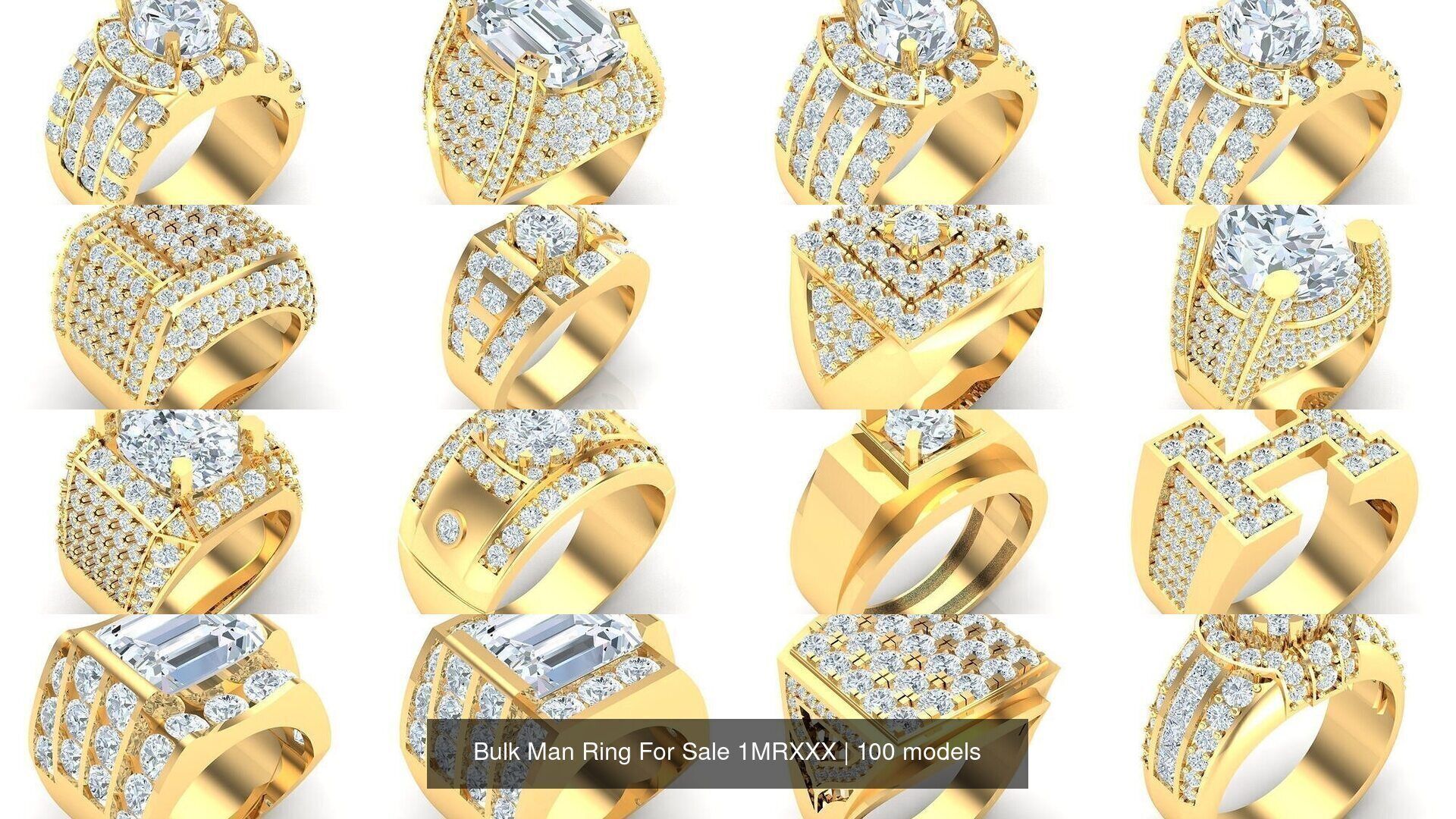 Bulk 100 Man Ring For Sale 1MRXXX 3D Model Collection_1