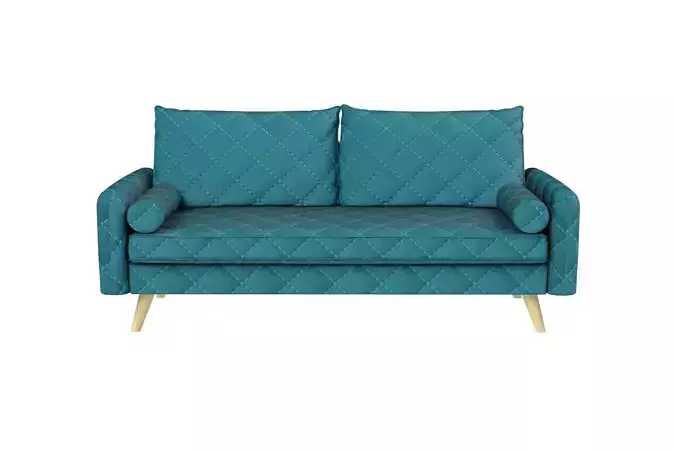 Modern Quilted Velvet Sofa