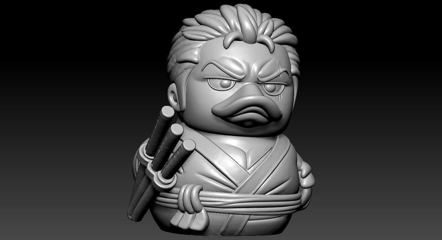 ワンピース 3D Rubber Duck - Roronoa Zoro ONE PIECE- 3d print 3D model 3D