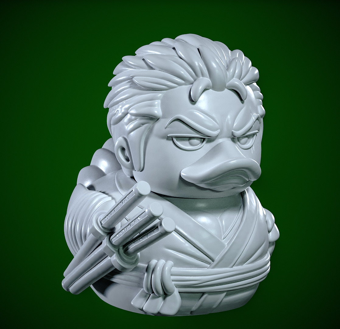 ワンピース 3D Rubber Duck - Roronoa Zoro ONE PIECE- 3d print 3D model 3D