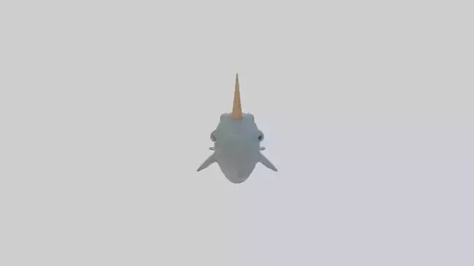 Cartoon MinkCartoon Narwhal Low-poly 3D model