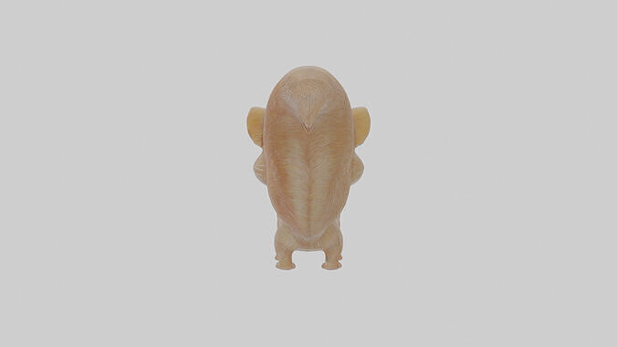 Cartoon Mink Low-poly 3D model