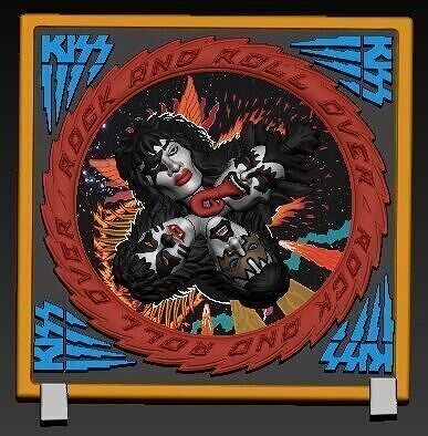 KISS - Rock and Roll Over 3D print model