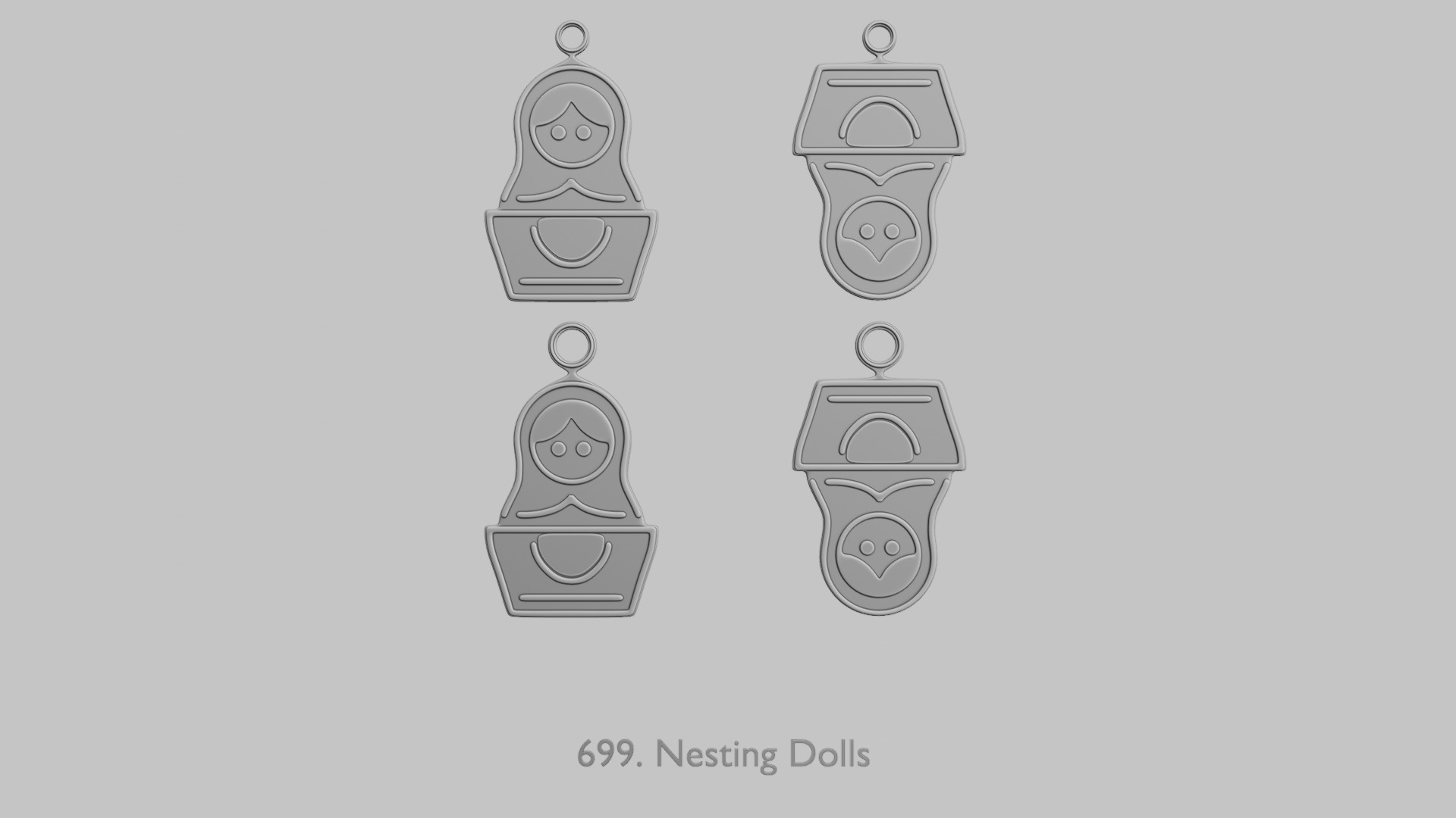 Kawaii Style Mega Pendant Collection STL 3D print model_52