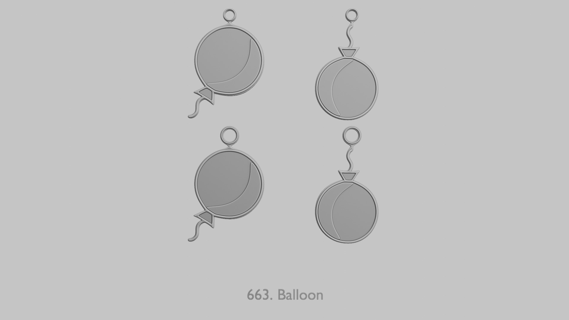 Kawaii Style Mega Pendant Collection STL 3D print model_49