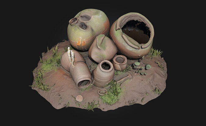 Ancient Vessels Still Life  Timeless Artifacts of Antiquity 3D model