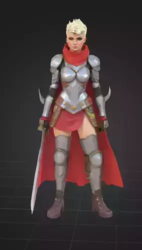 Yellow haired warrior woman