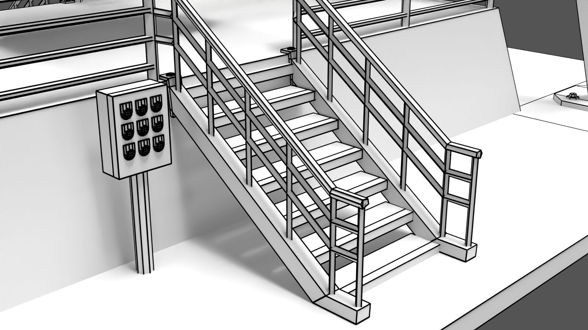 Ferris Wheel Low-poly 3D model_11