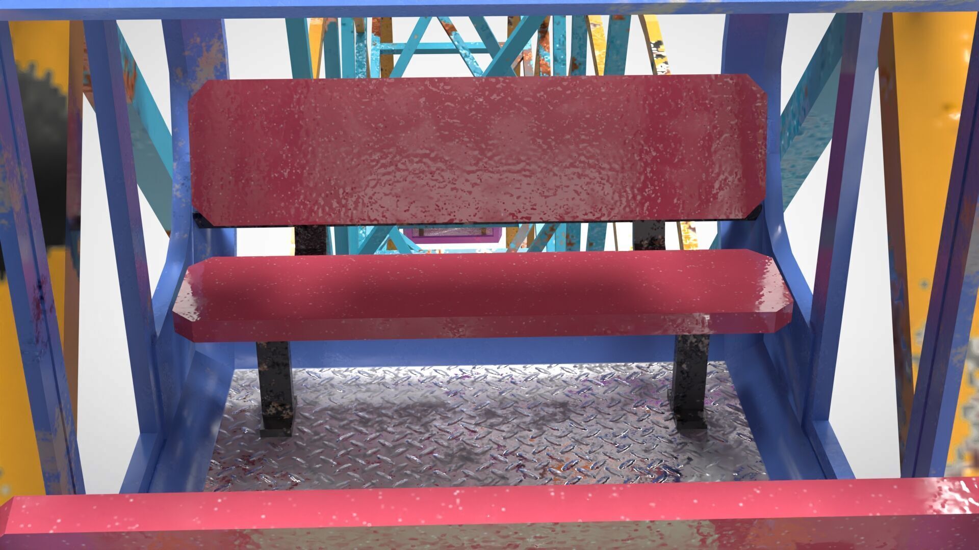 Ferris Wheel Low-poly 3D model_6