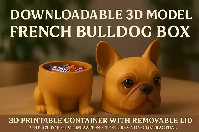 French Bulldog Box 3D print model