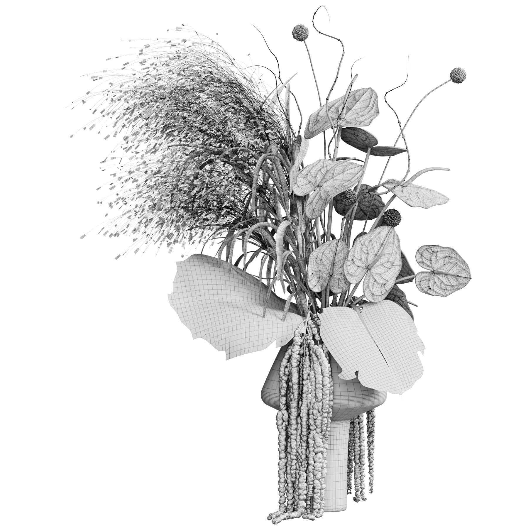 Flower In Vase 68 3D model_6