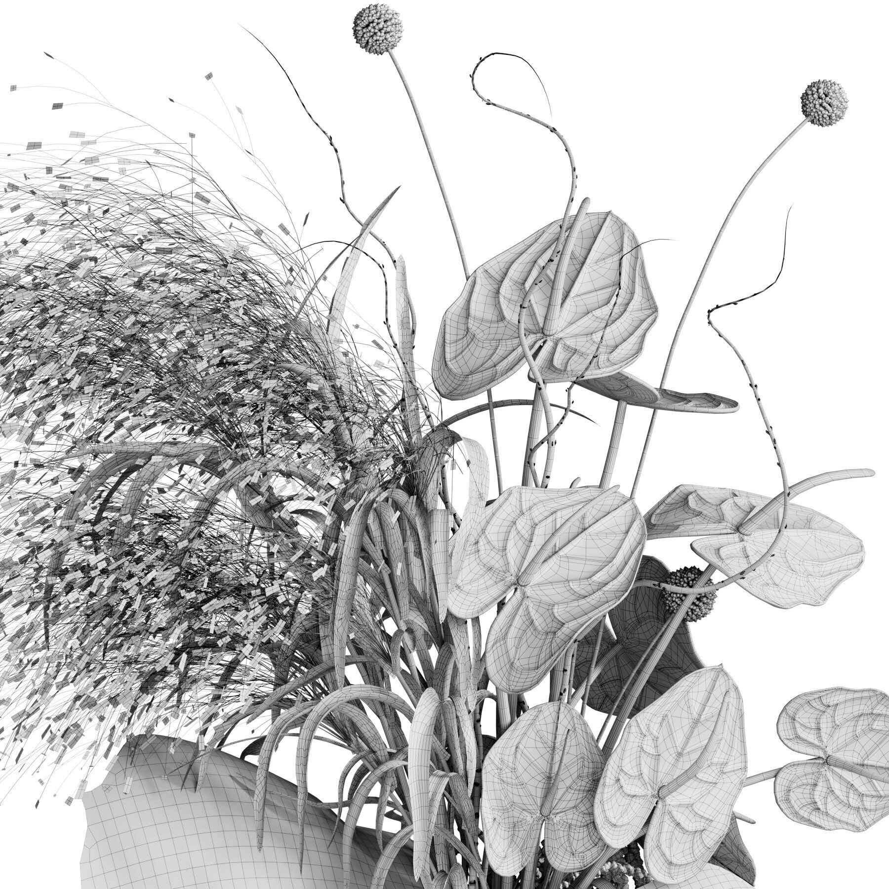 Flower In Vase 68 3D model_5