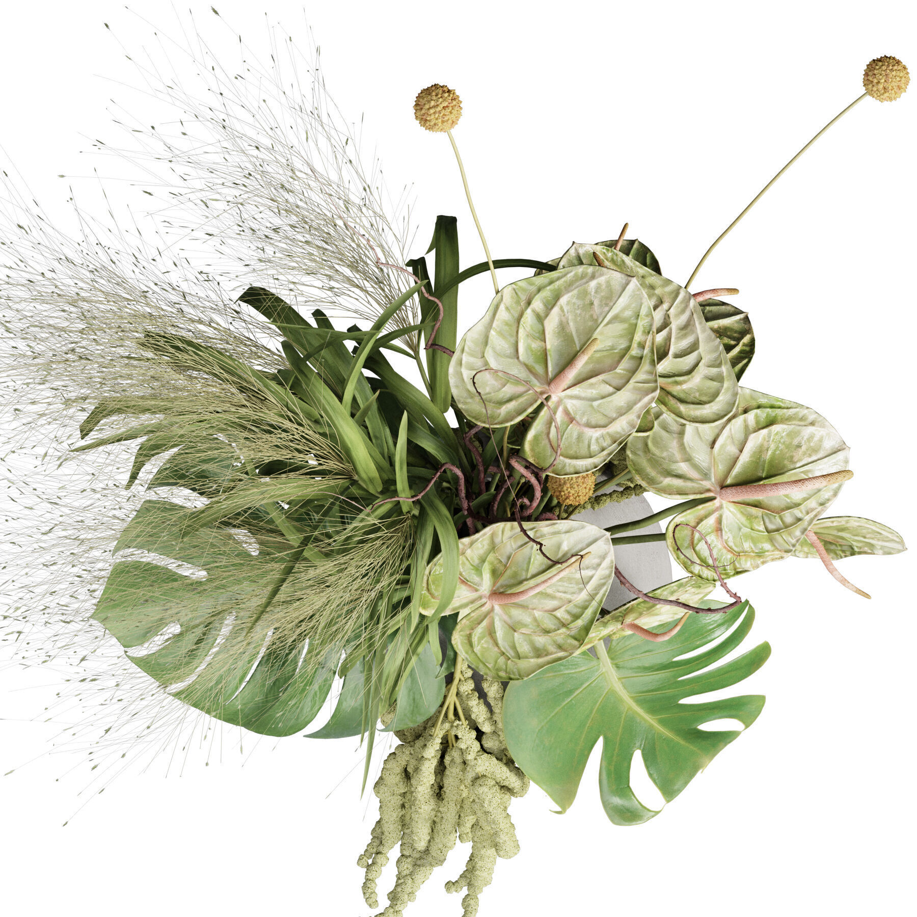 Flower In Vase 68 3D model_4