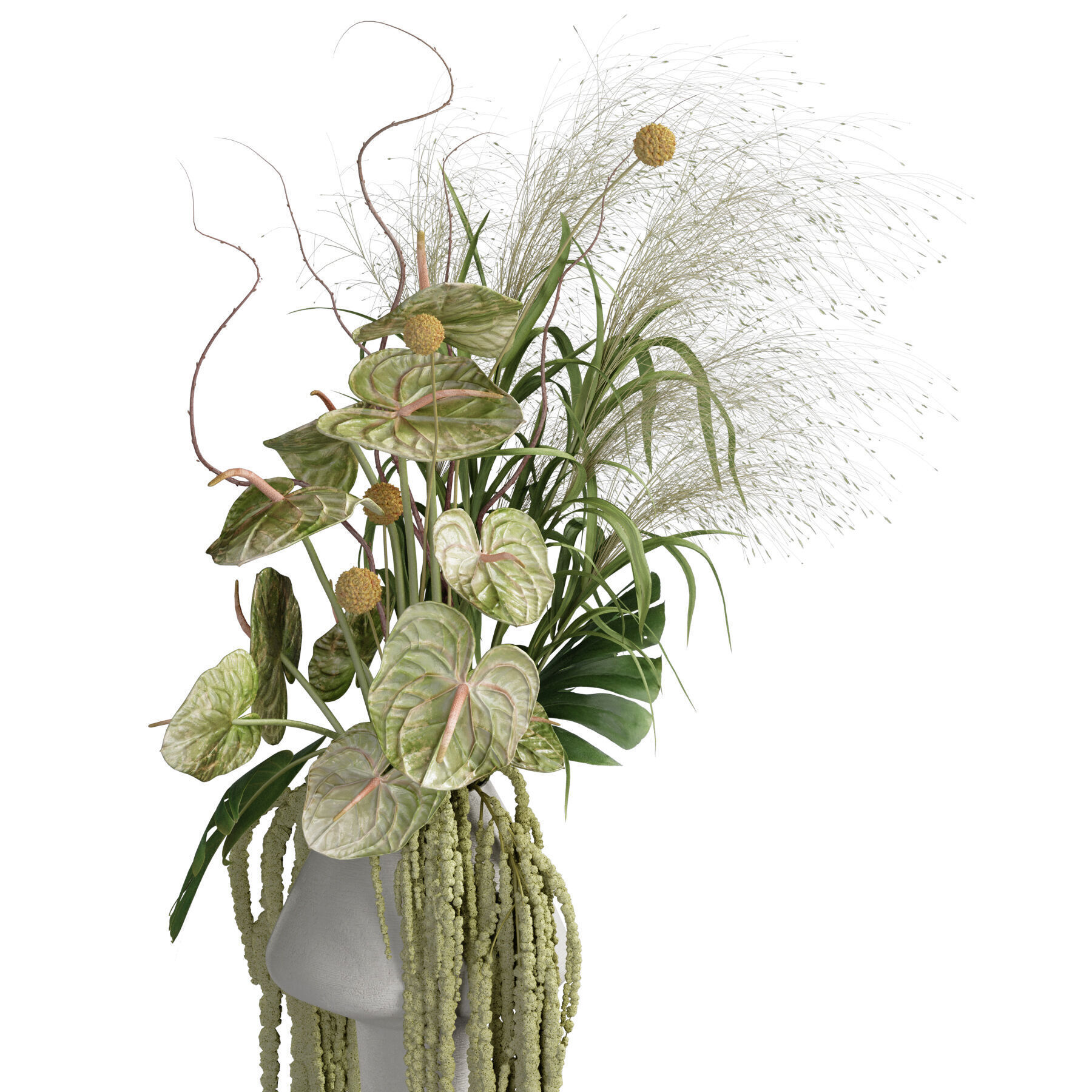 Flower In Vase 68 3D model_2