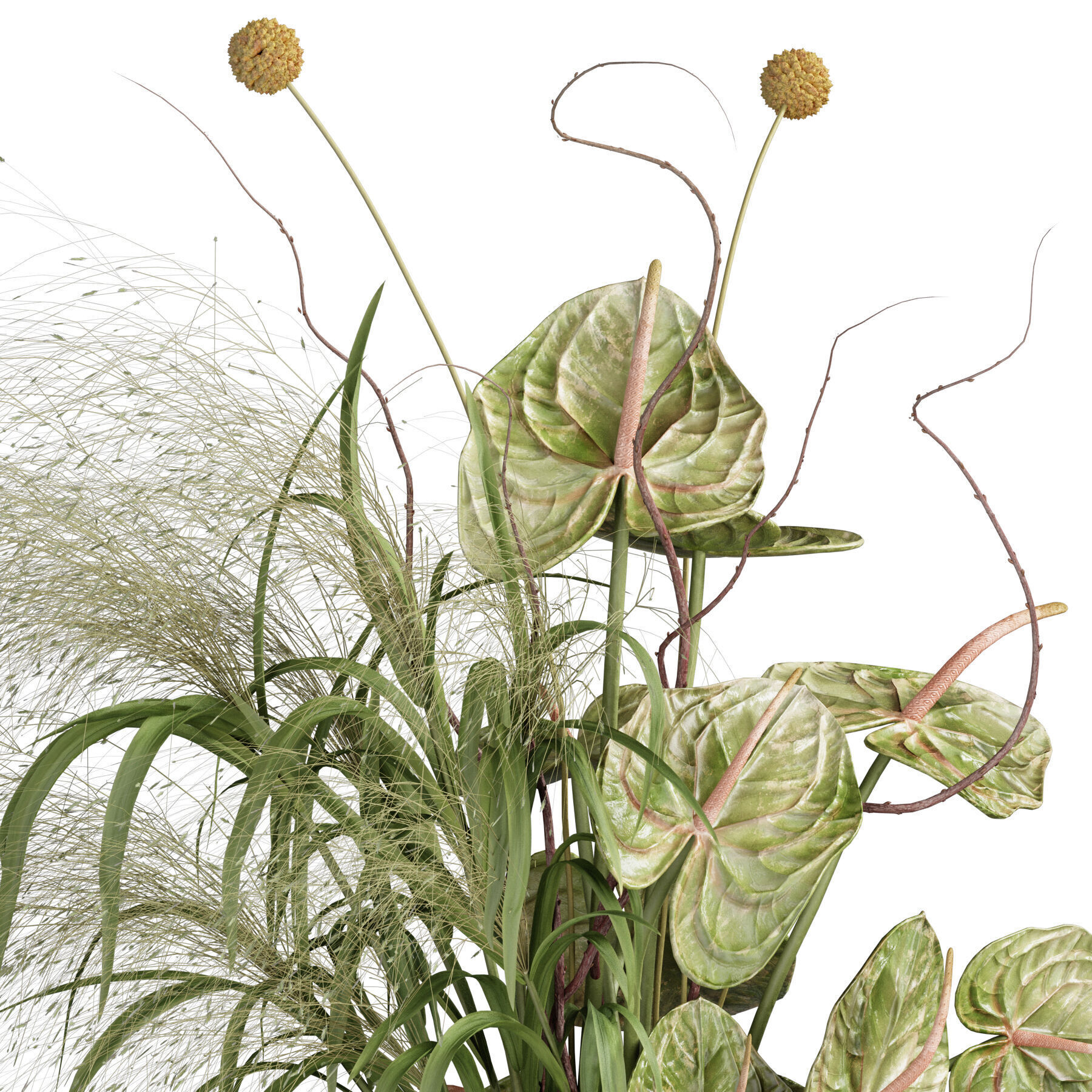 Flower In Vase 68 3D model_3