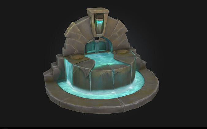 Mystic Stone Fountain  A Source of Enchanted Waters 3D model