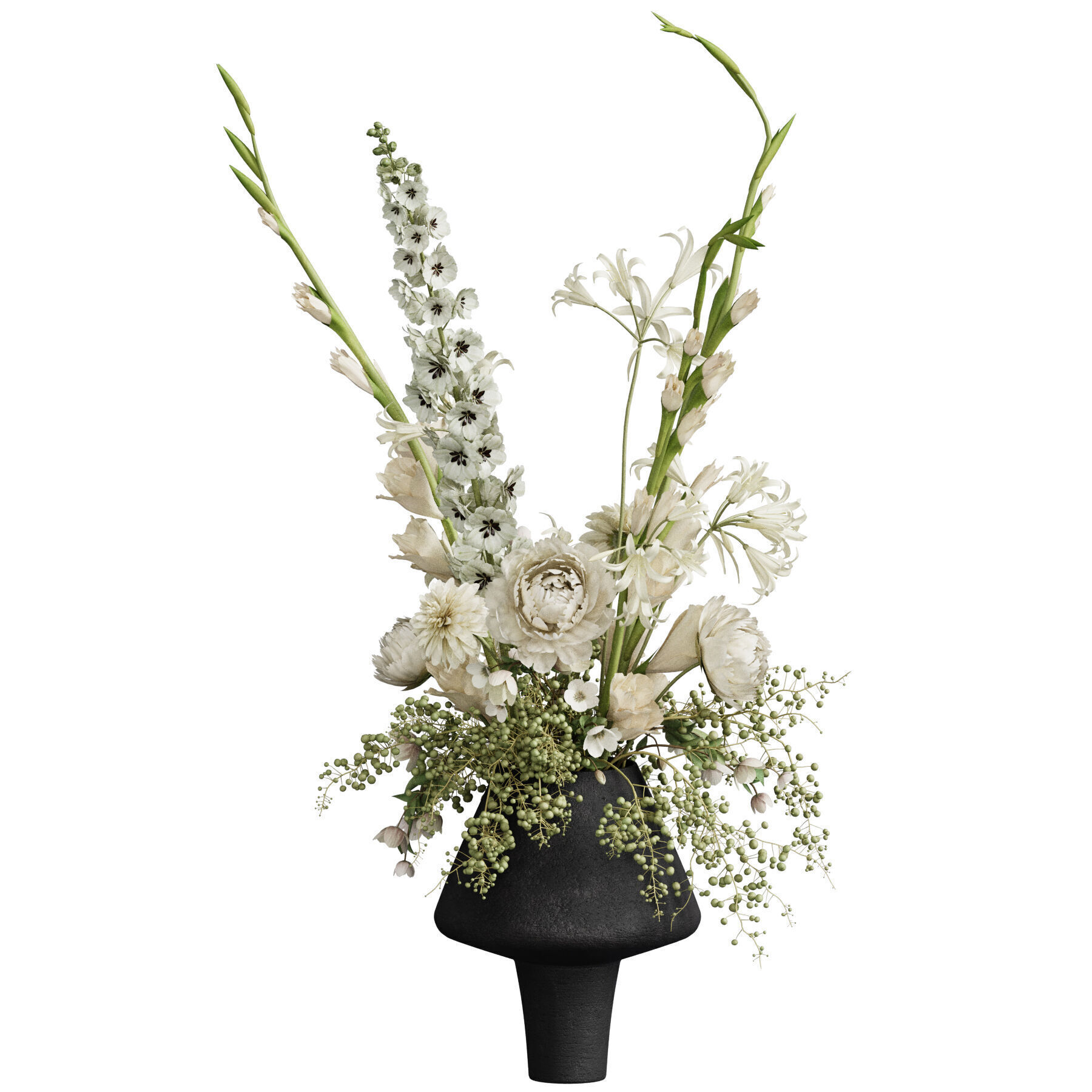 Flower In Vase 72 3D model_2