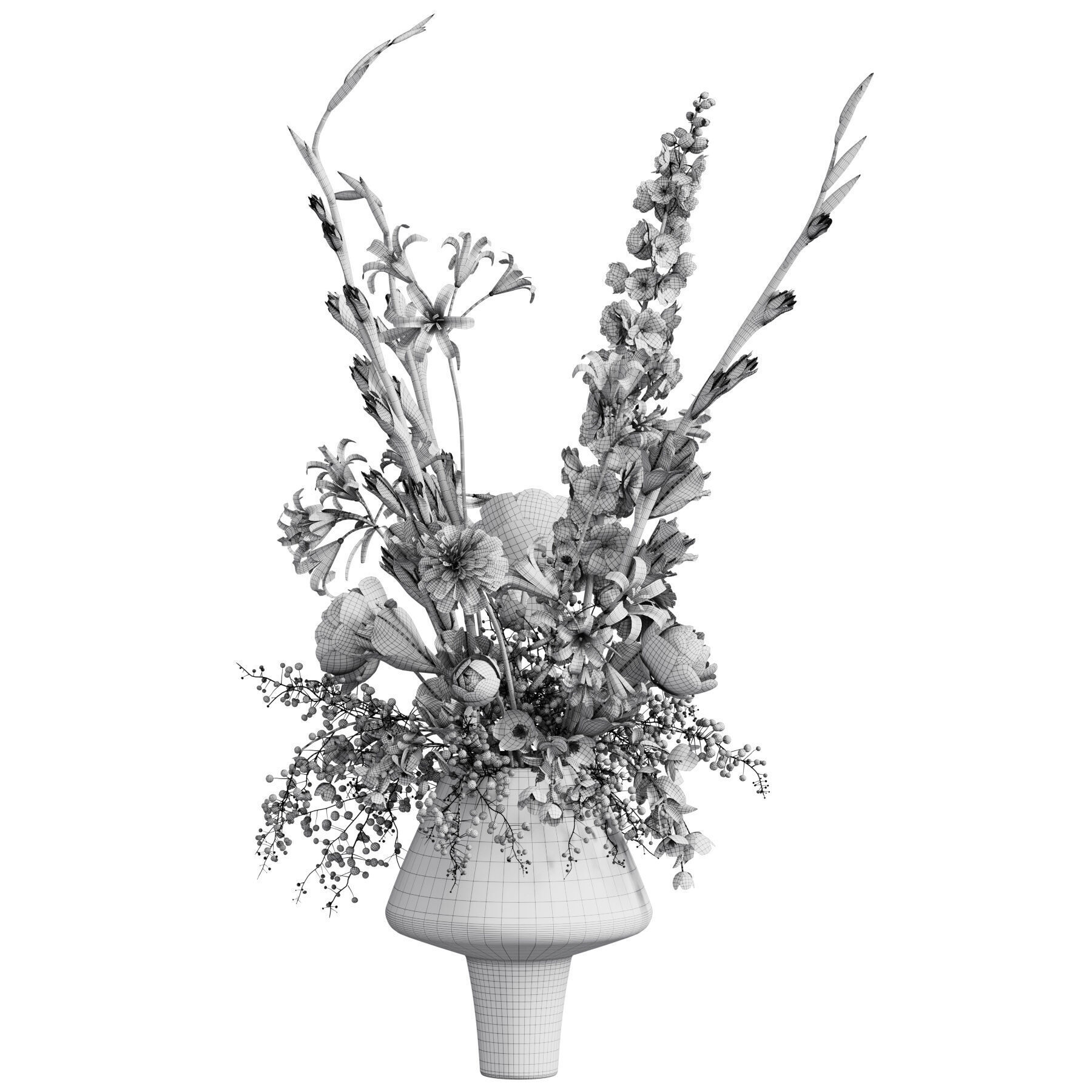 Flower In Vase 72 3D model_7