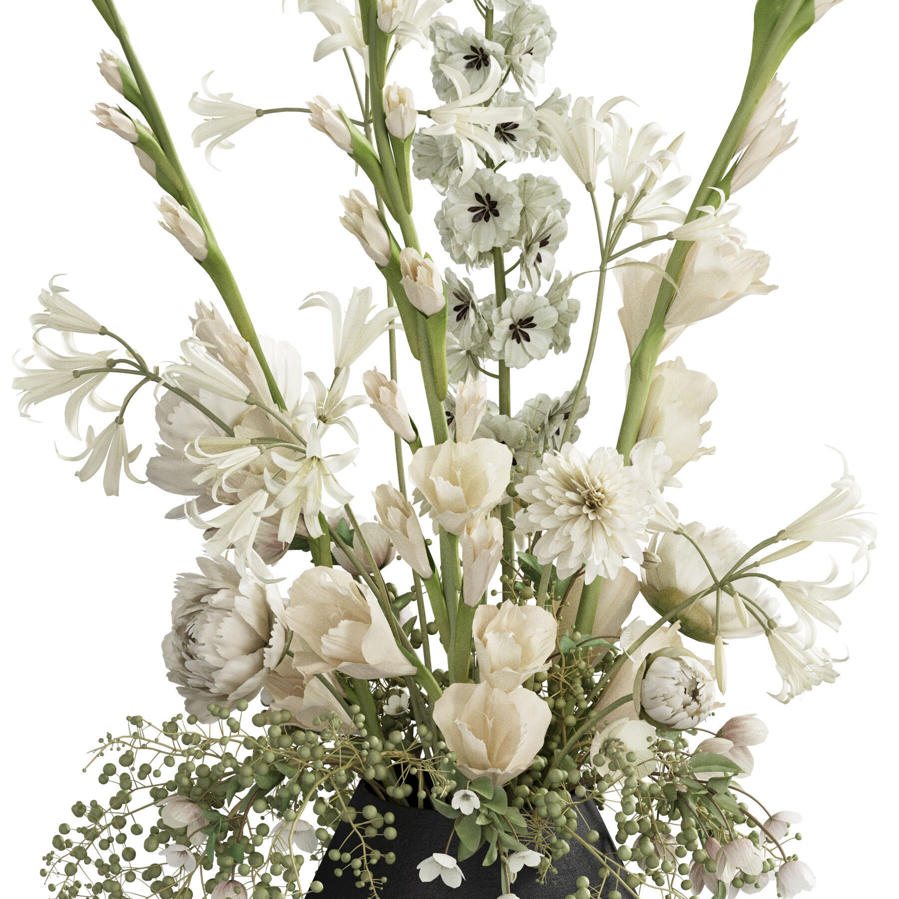 Flower In Vase 72 3D model_4