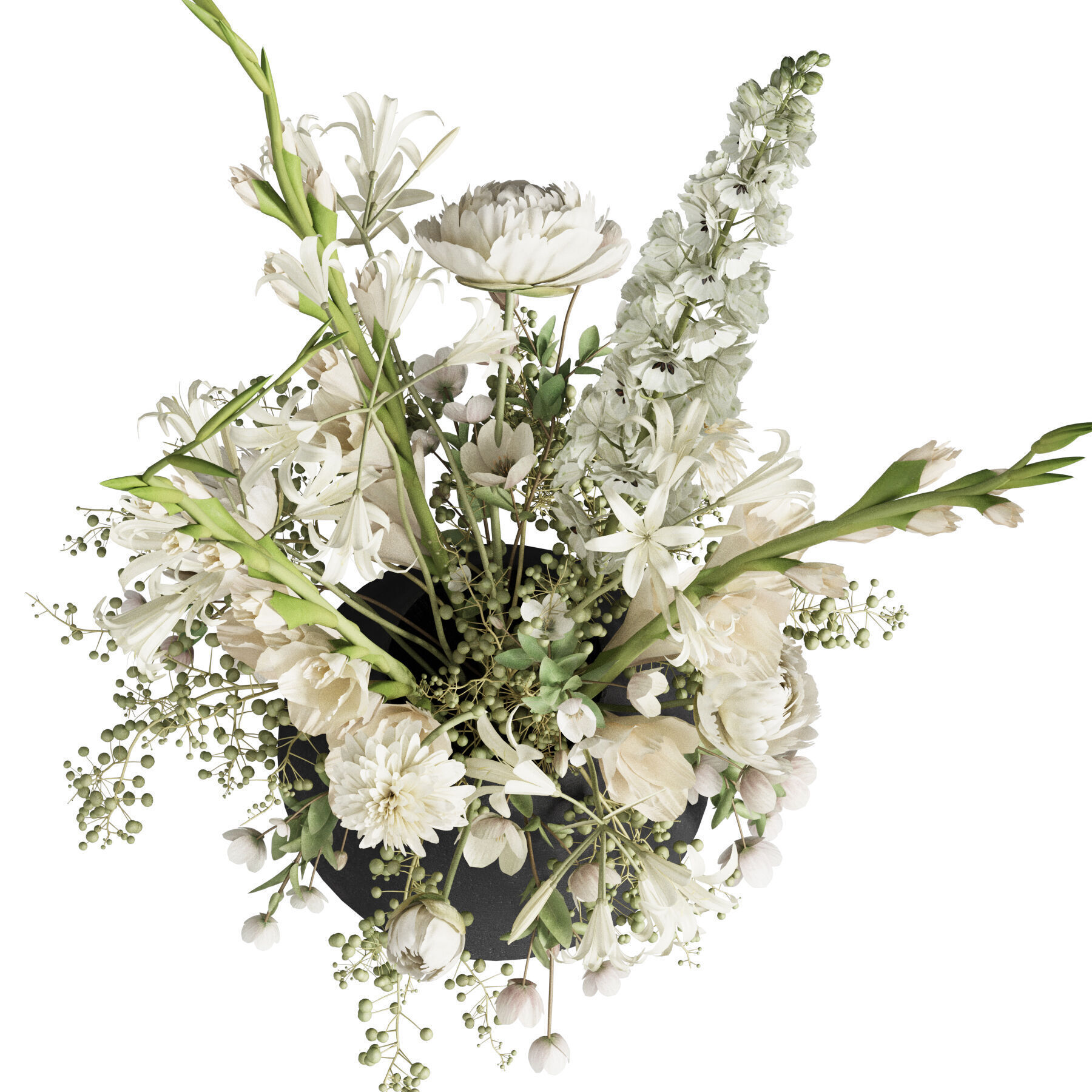 Flower In Vase 72 3D model_5