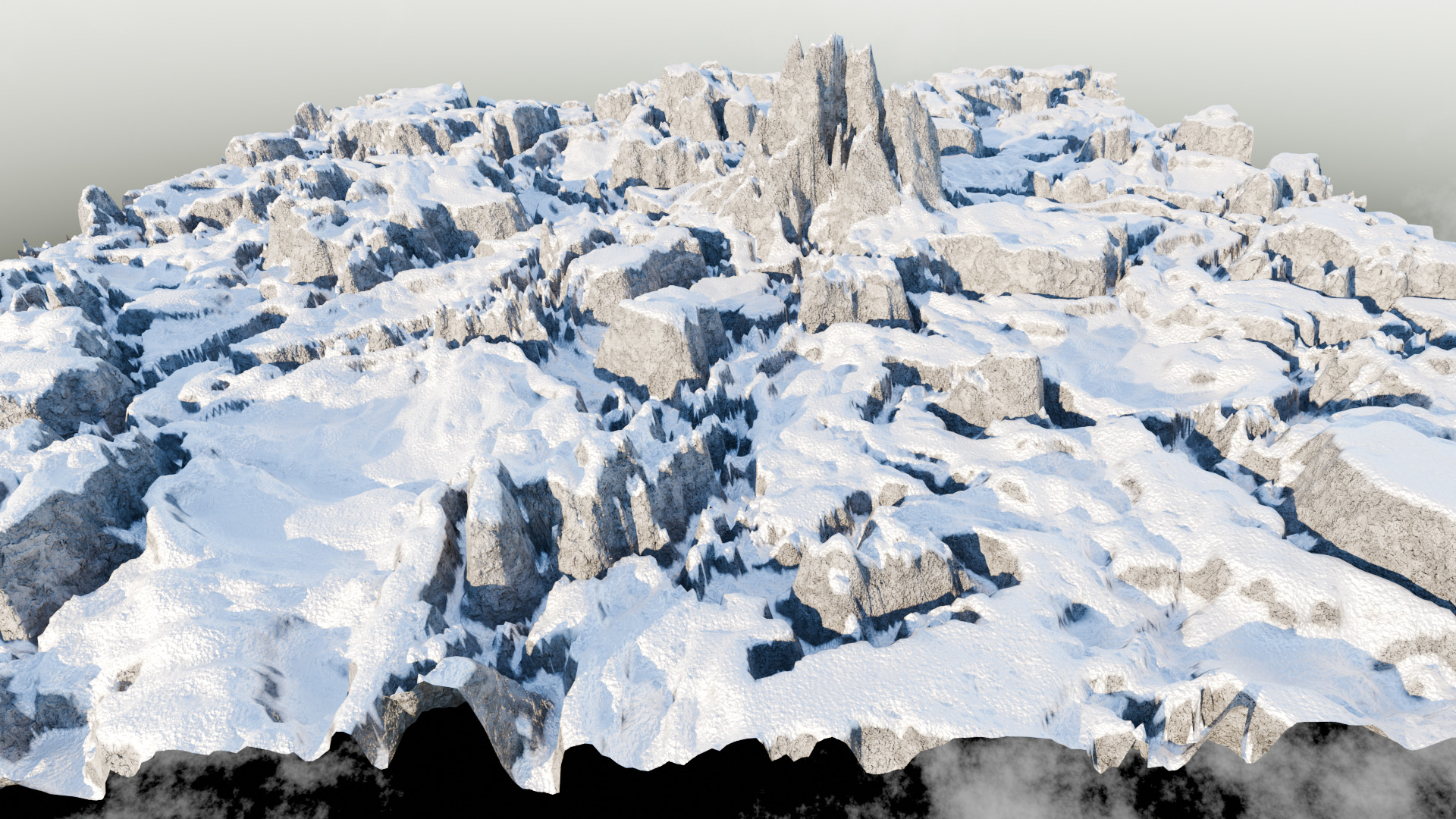 Mountain Range 3D model_2