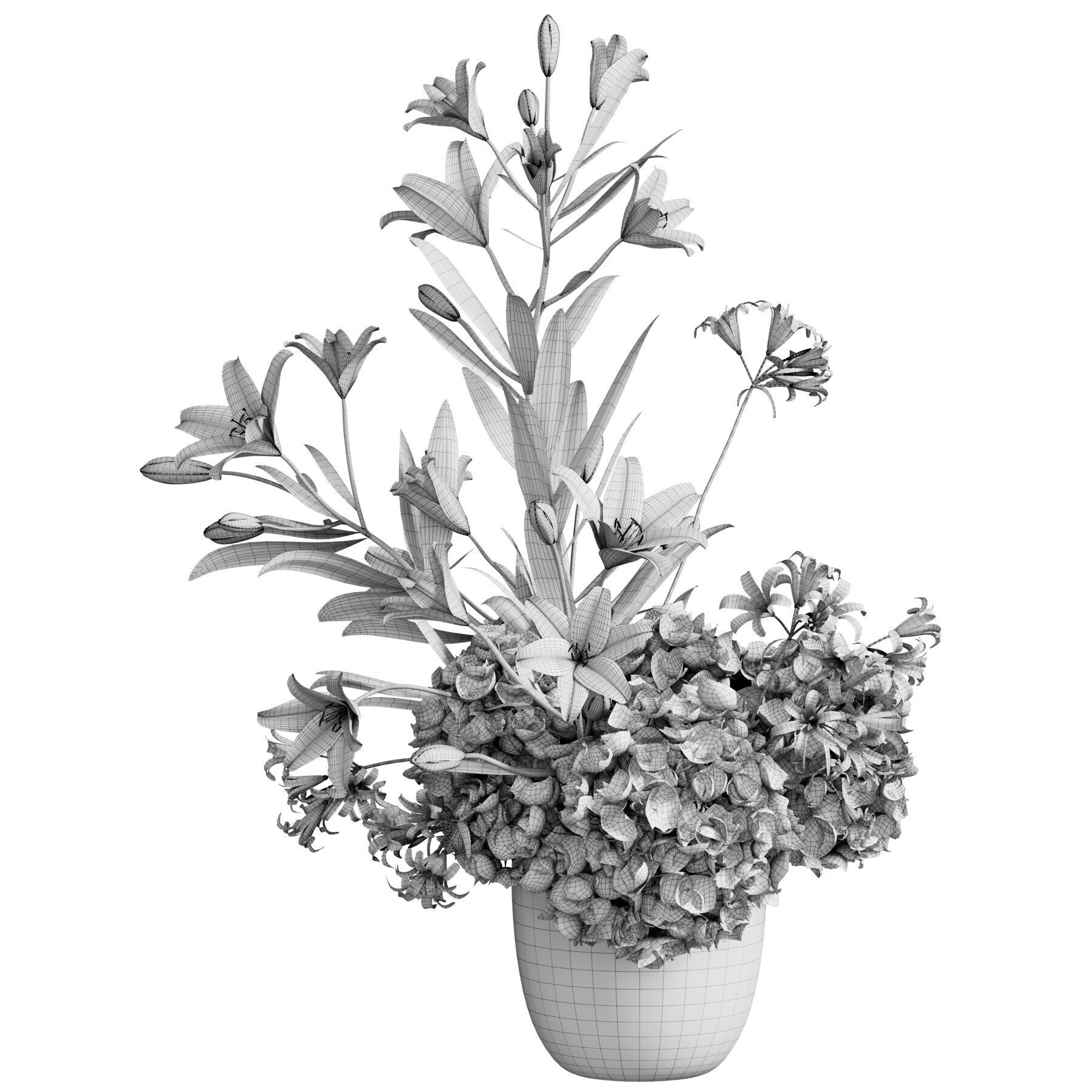 Flower In Vase 73 3D model_6